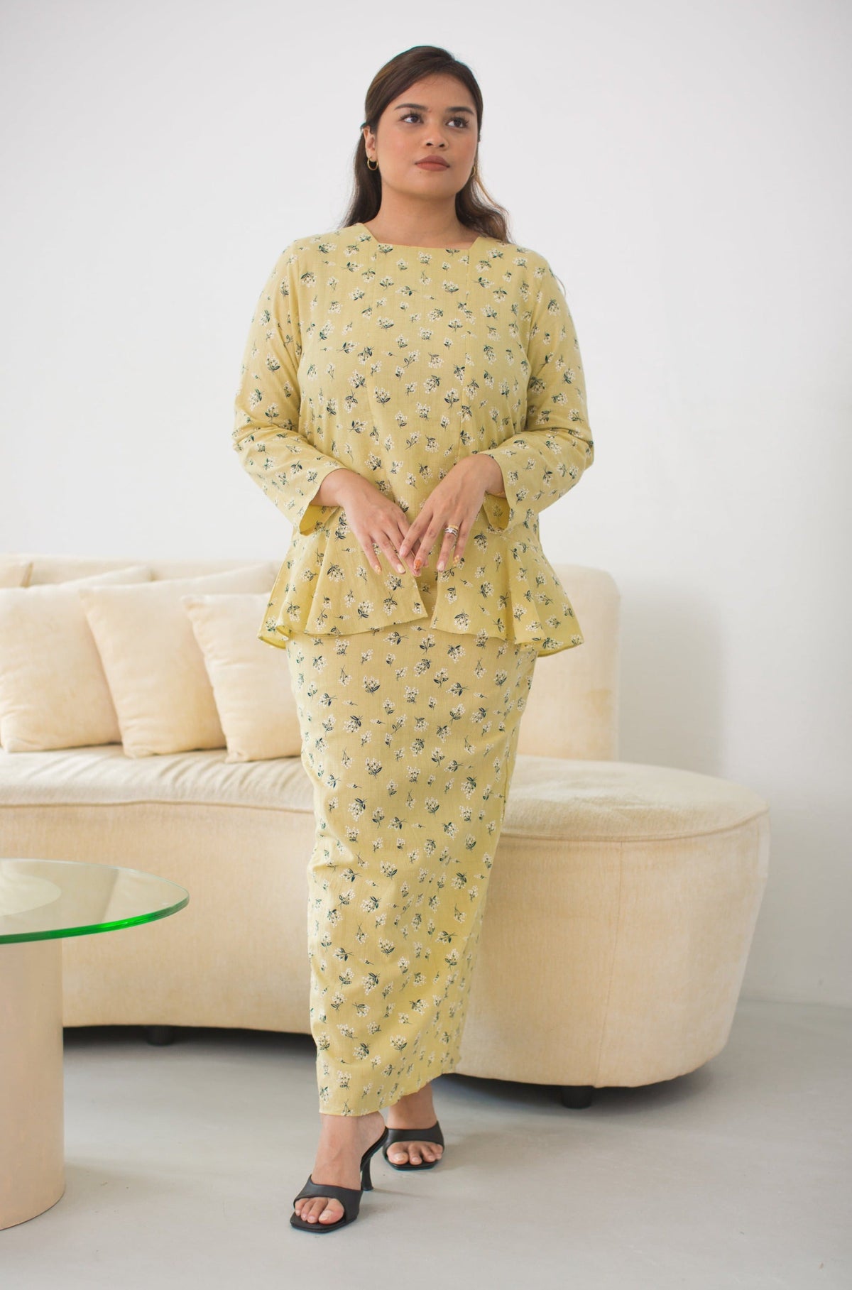 As Is Melati Floral Kurung Yellow