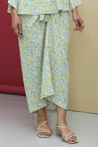 As Is Avery Floral Set Minty Garden