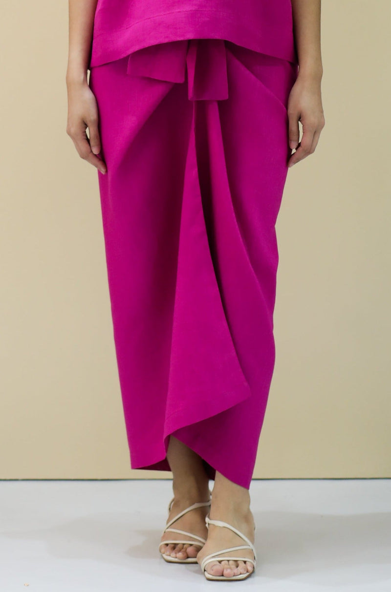 As Is Maia Linen Instant Pareo Fuchsia