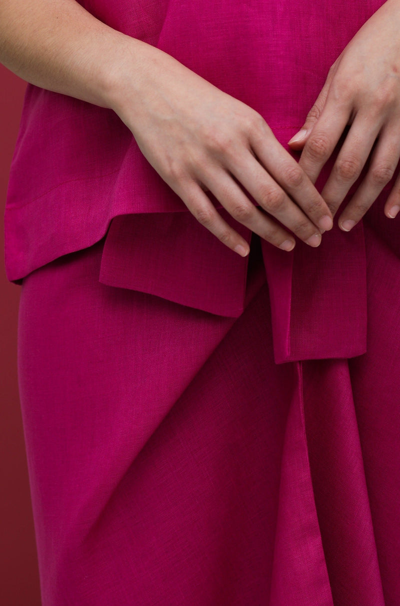 As Is Maia Linen Instant Pareo Fuchsia