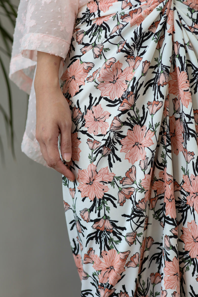 As Is Maia Instant Pareo Floral Peach