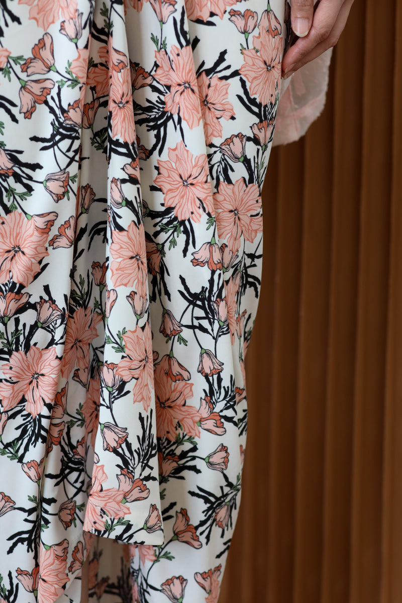 As Is Maia Instant Pareo Floral Peach