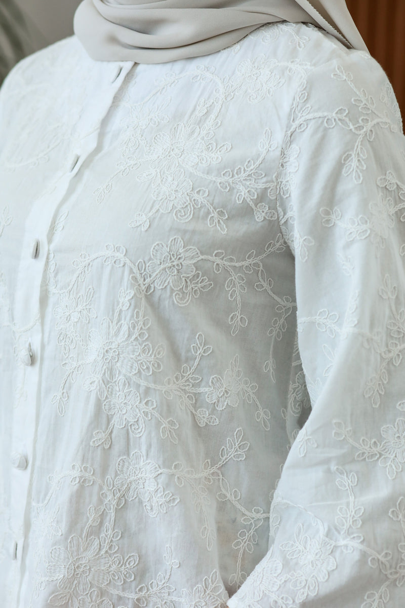 As Is Emma Button Top White