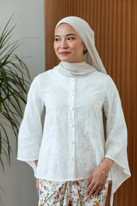 As Is Emma Button Top White