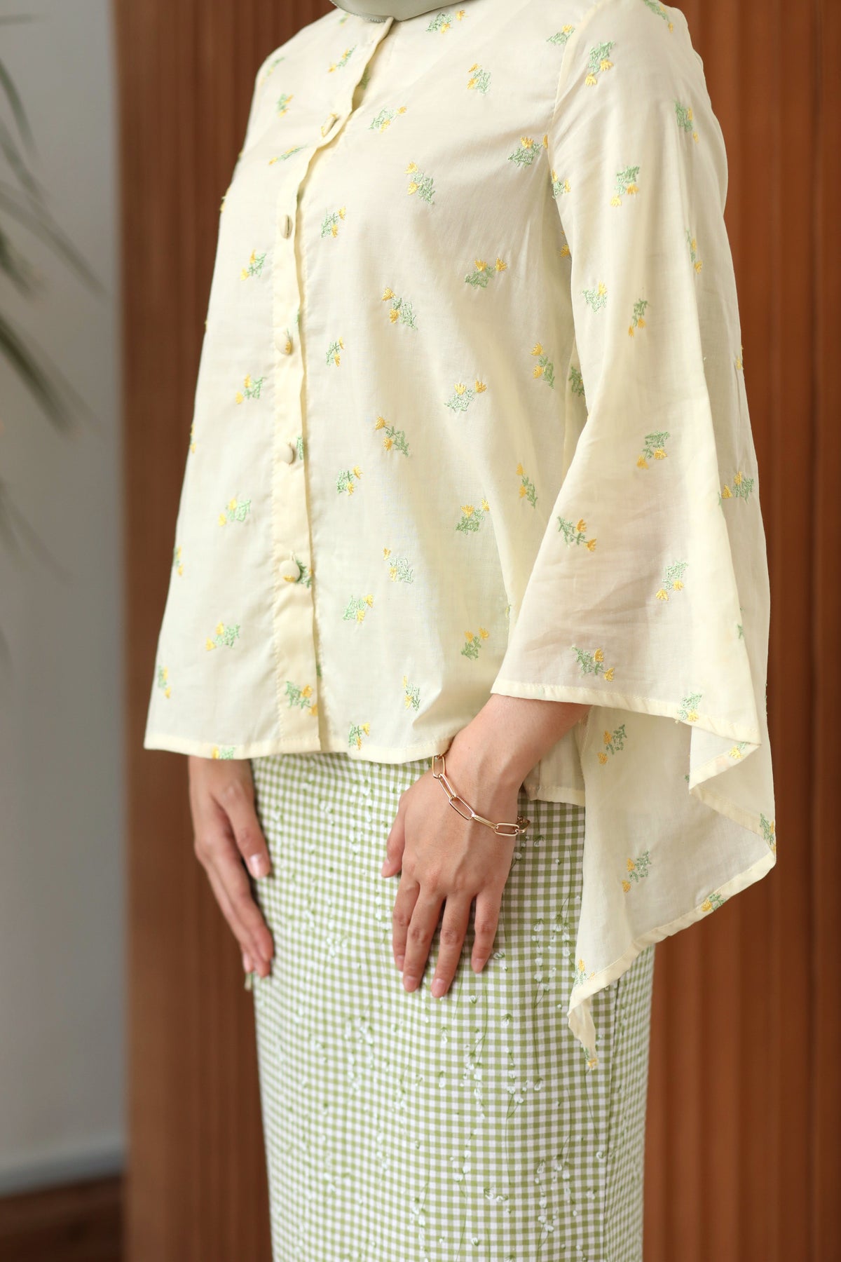 As Is Emma Button Top Yellow