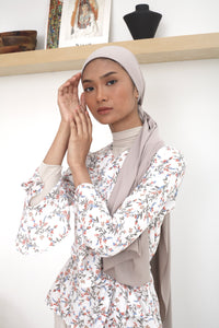 AS IS Lara Floral Sash Top White